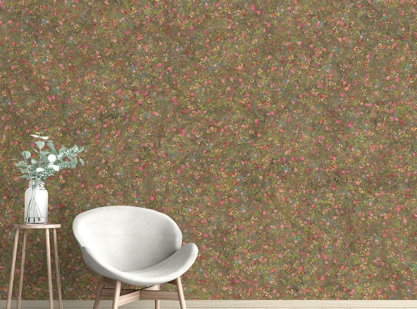 Removable Blossom Bliss Embroidery Wallpaper Murals