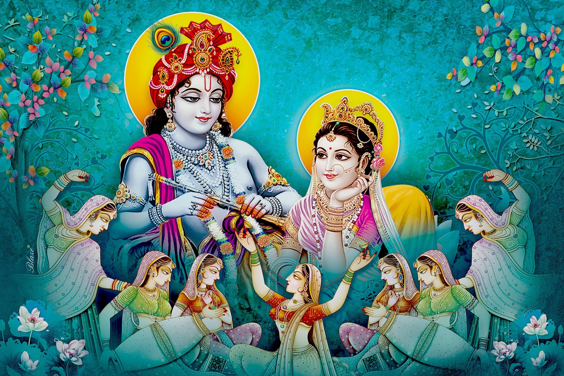 Shri Krishna Wallpaper for Pooja Room - Magic Decor ®