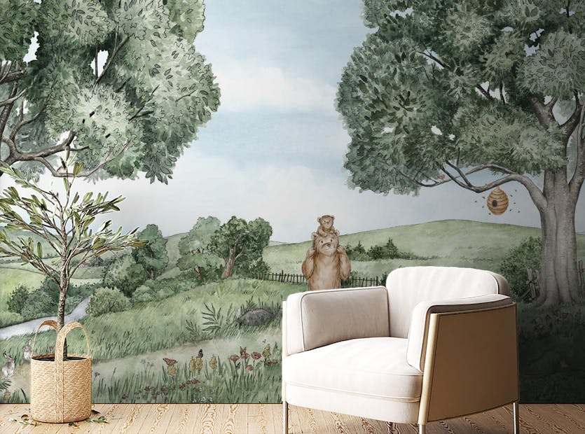 Peel and Stick Bear Bee Canopy Chronicles Wall Murals