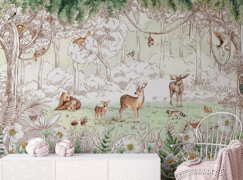 Removable Springtime Serenity Scenes Wall Murals