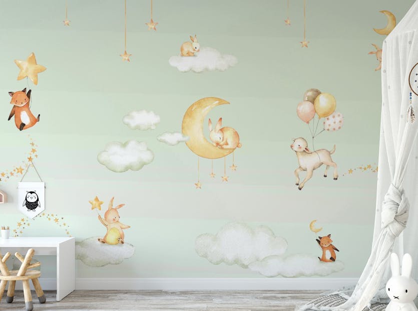 Removable Green Glade Glimmers Wall Murals