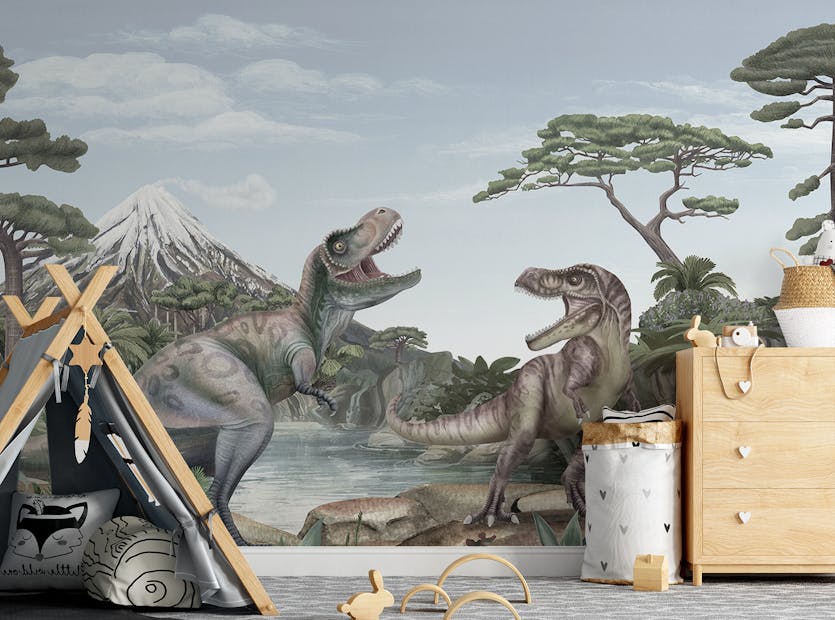 Peel and Stick Roaring Rex Revelries Wall Murals