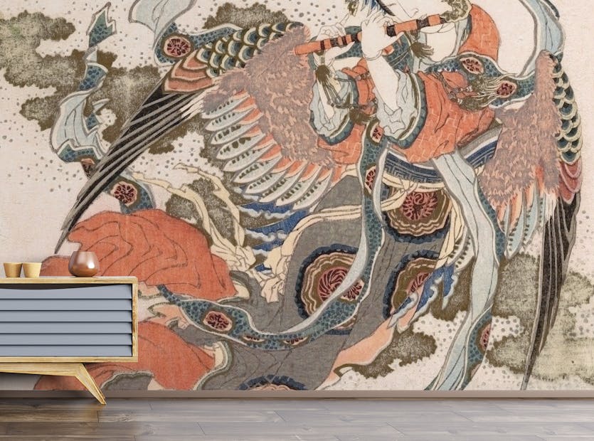 Removable Asian Angel Art Wallpaper Murals