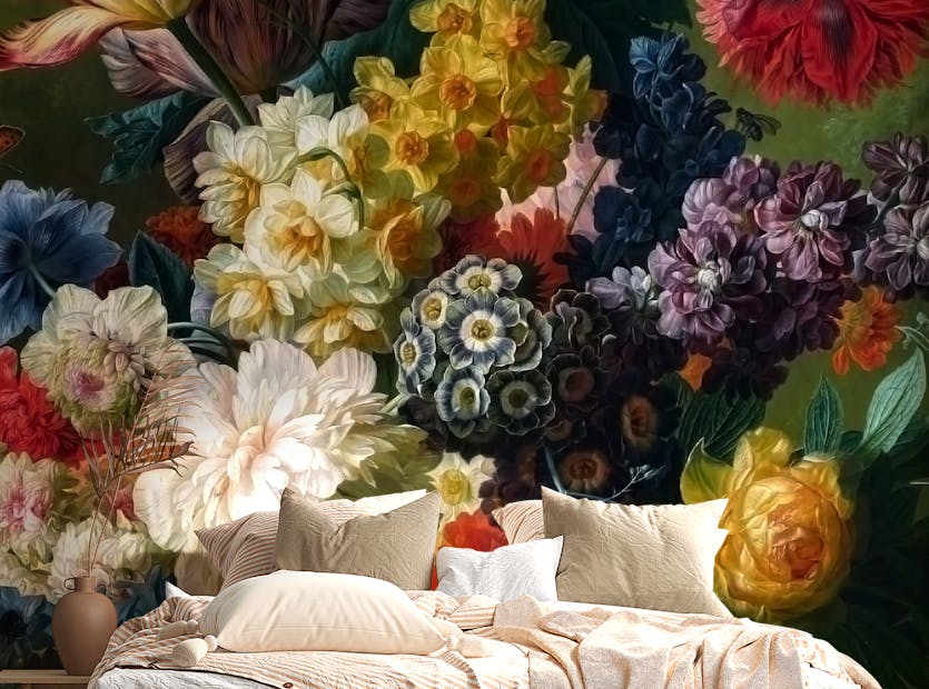 Removable Wildflower Whirl Wallpaper Murals