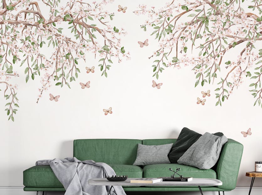 Removable Blooming Beauty Backdrop Wall Murals