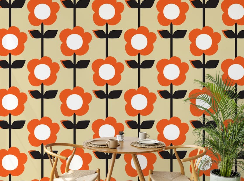 Peel and Stick Floral Design Pearl Wallpaper For Walls