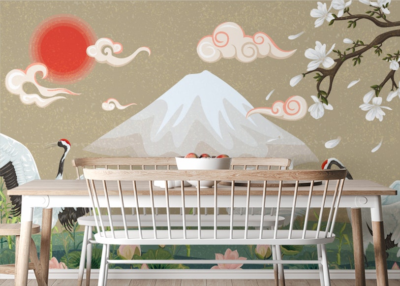 Spring Time Mountainous Wallpaper Mural