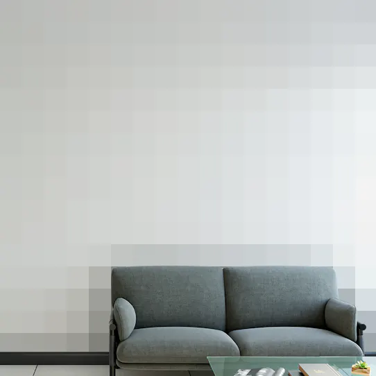 White Triangular Deco Design Repeat Pattern Wallpaper