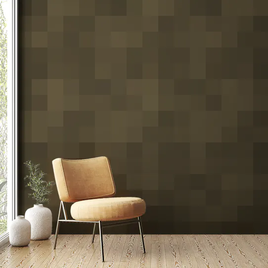 Gold Black Color Circular Pattern Wallpaper For Walls