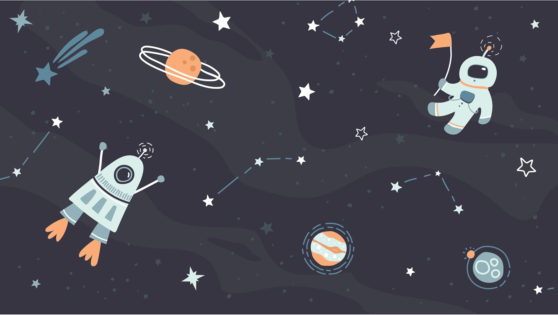 Space Wallpaper: Galaxy, Astronaut, & Star with Universe